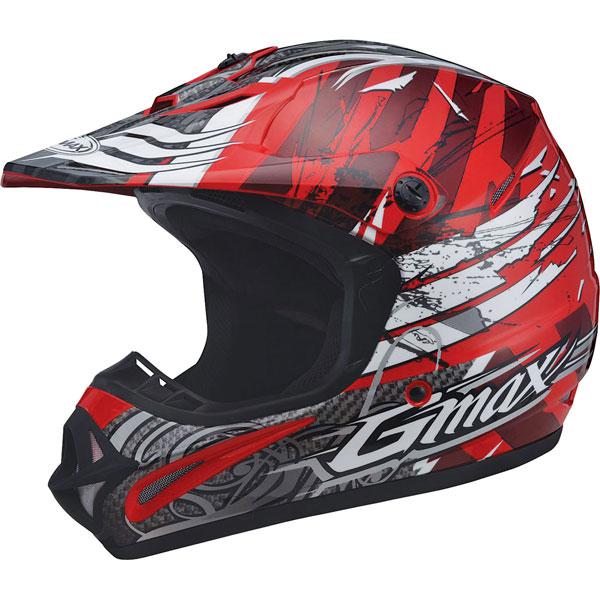 Red/white xl gmax gm46x-1 shredder helmet