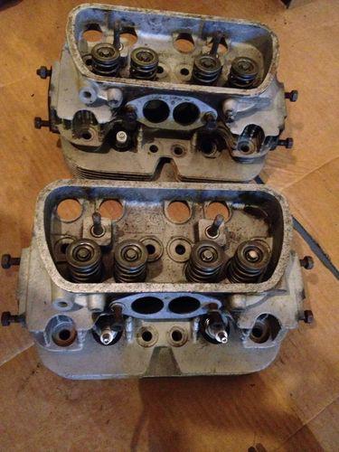 Vintage air cooled vw dual port cylinder head pair 311 101 376g