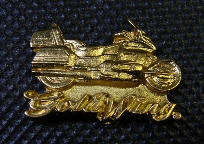 Honda goldwing metal motorcycle emblem pin badge lapel hat biker gold wing