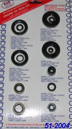 K&s engine oil seal kit fits kawasaki kx65 2000-2009