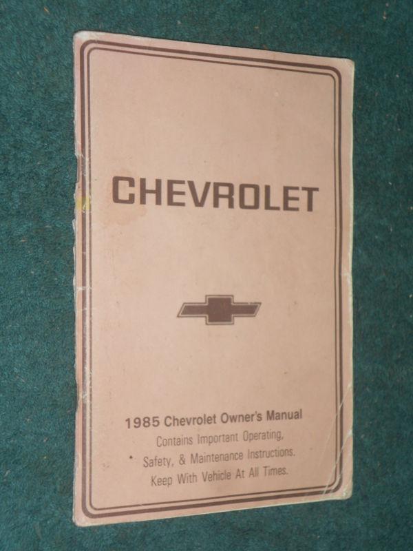 1985 chevrolet caprice / impala owners manual / original guide book!