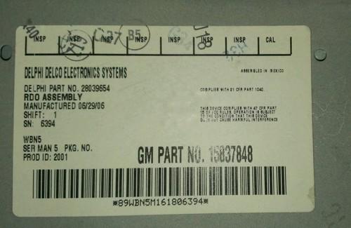 Chevy, GMC, Isuzu, Colorado, Canyon, Envoy CD Player GM Part #15837848, US $134.99, image 2
