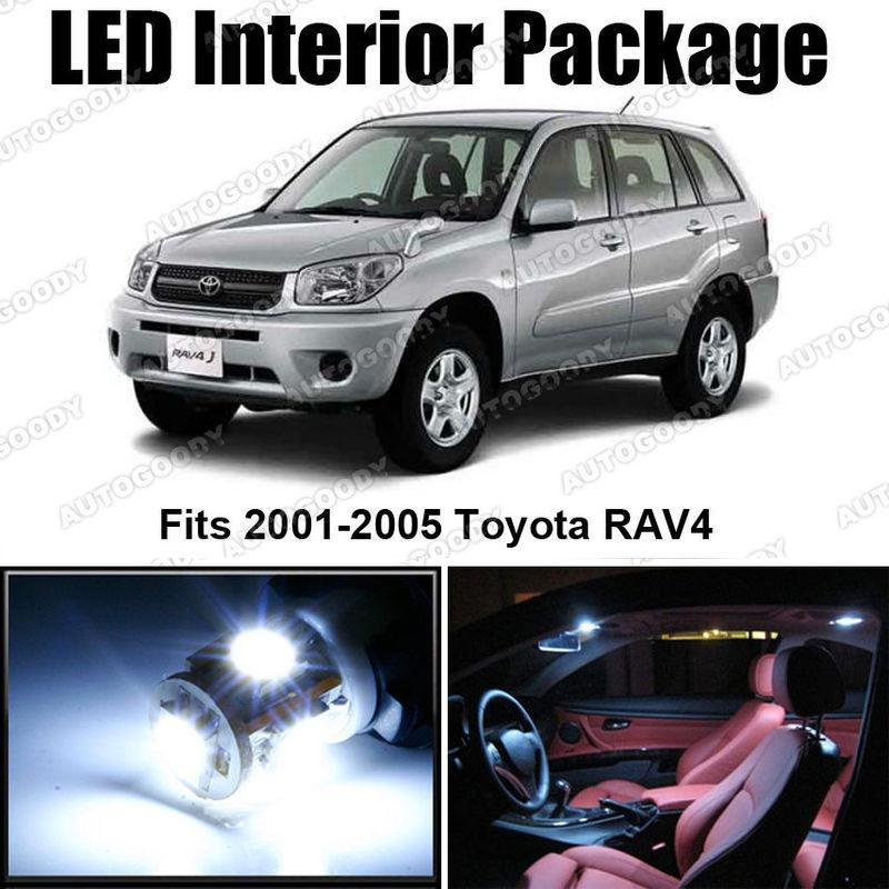 6 x white led lights interior package for toyota rav4