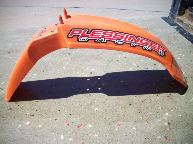 Used plessinger cycle arctic cat front fender mudguard for ktm 85 sx with decals