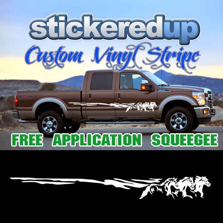 Ws-0002 stripe * sized to your ride free* vinyl decal sticker horse truck suv 