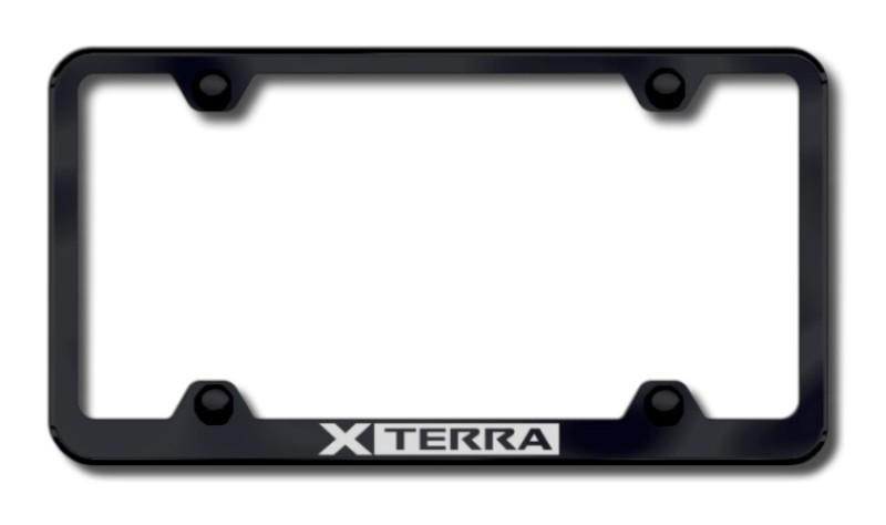 Nissan xterra wide body laser etched license plate frame-black made in usa genu
