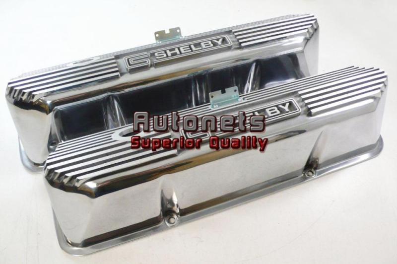 Ford racing fe 390-428 cleveland polished aluminum valve covers mustang hot rod