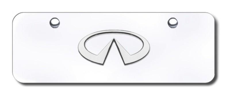 Infiniti chrome on chrome mini-license plate made in usa genuine