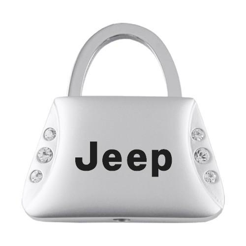 Chrysler jeep jeweled purse keychain / key fob engraved in usa genuine