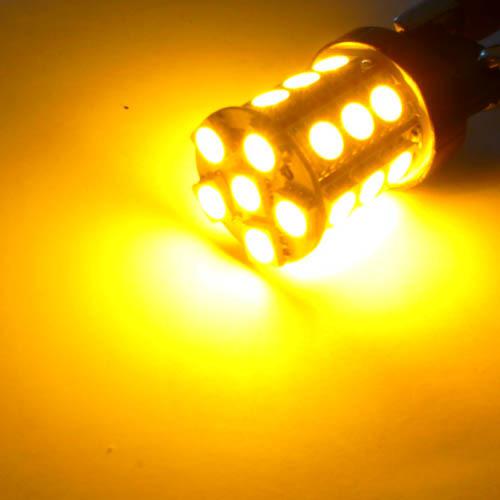 Pair gp-thunder 7440 smd 24-led light bulbs turnsignal backup tail amber%%%%%%*&