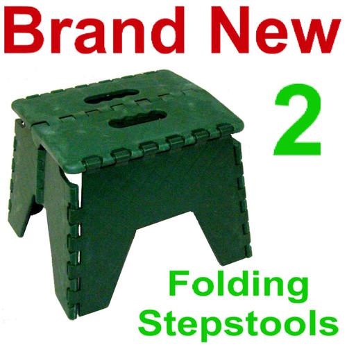 2 new folding plastic step stools/stepstool,300 lb.