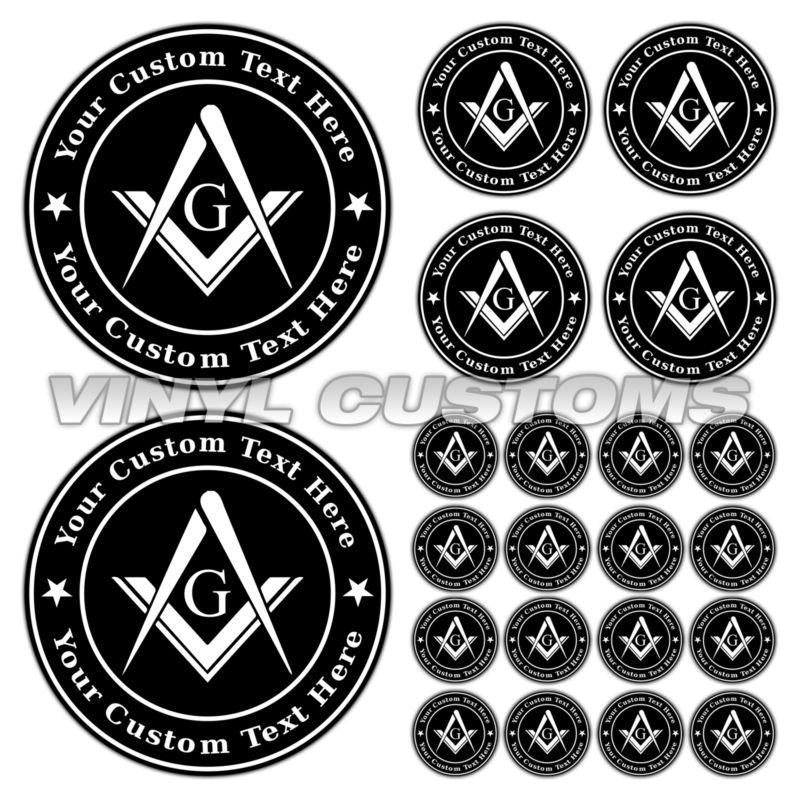 Masonic vinyl decal sticker freemason emblems a03 - 22 pcs.
