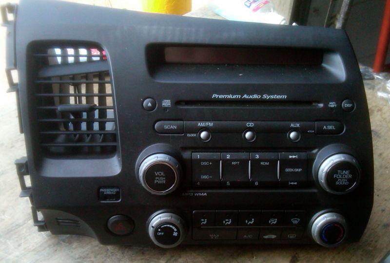 06-09 honda civic am/fm radio cd stereo player pn 39100-svb-a21