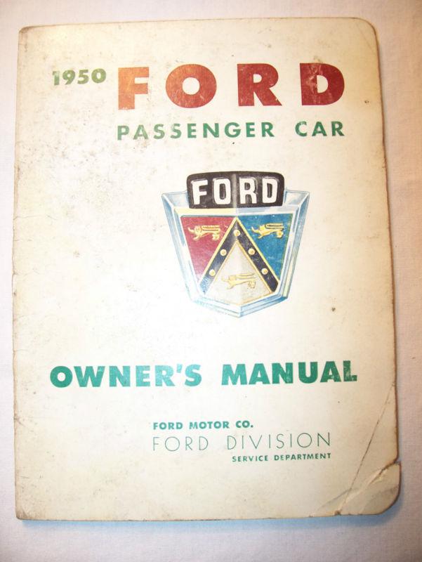 1950 ford passenger car owners manual