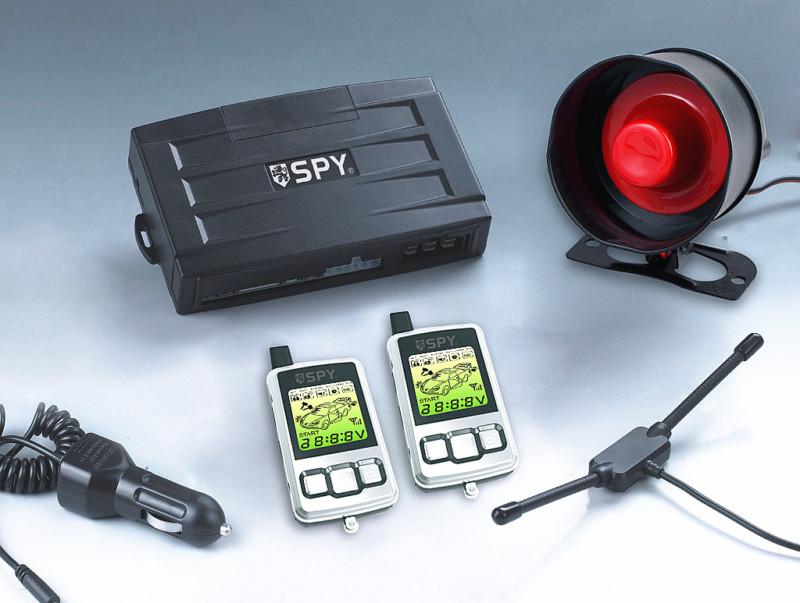 Spy 2-way lcd car alarm security system remote engine start 24h reservation mode
