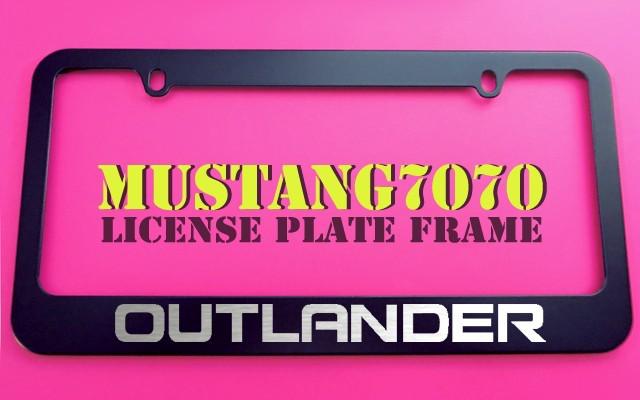 1 brand new mitsubishi " outlander " black metal license plate frame