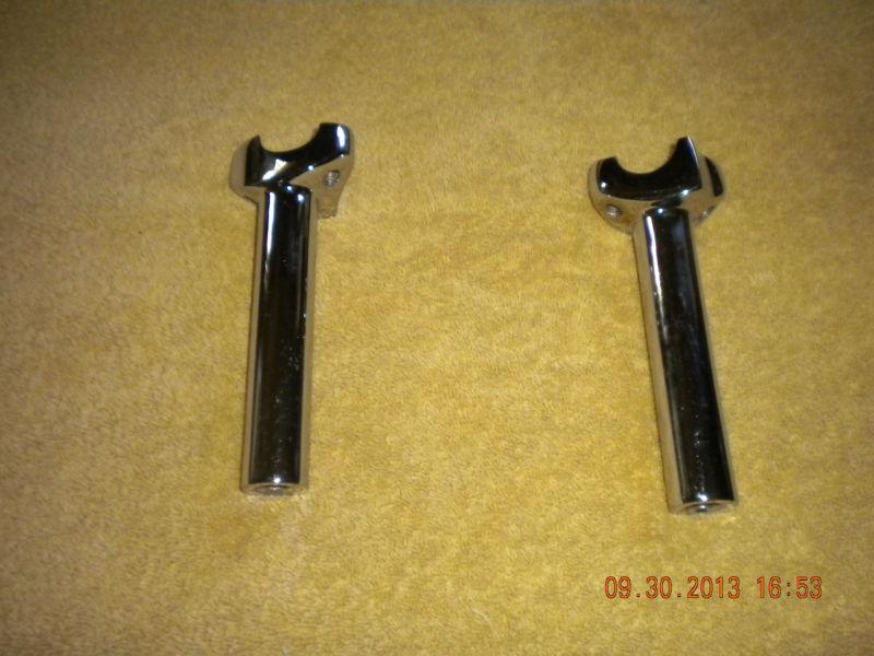 Harley chrome 6" tall straight handle bar risers