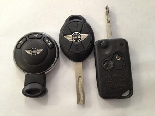 Mini cooper and land rover key fobs. no reserve.