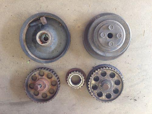 87-88 thunderbird 2.3 turbo engine timing pulley crank camshaft oil pump water