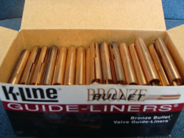 K-line bronze bullet valve guide liners (qty 100) (2.5" x 5/16" / .313") +.030"