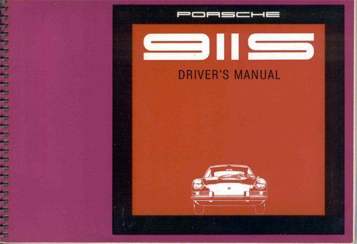 Porsche owners manual 911s usa 1969 wkd461520