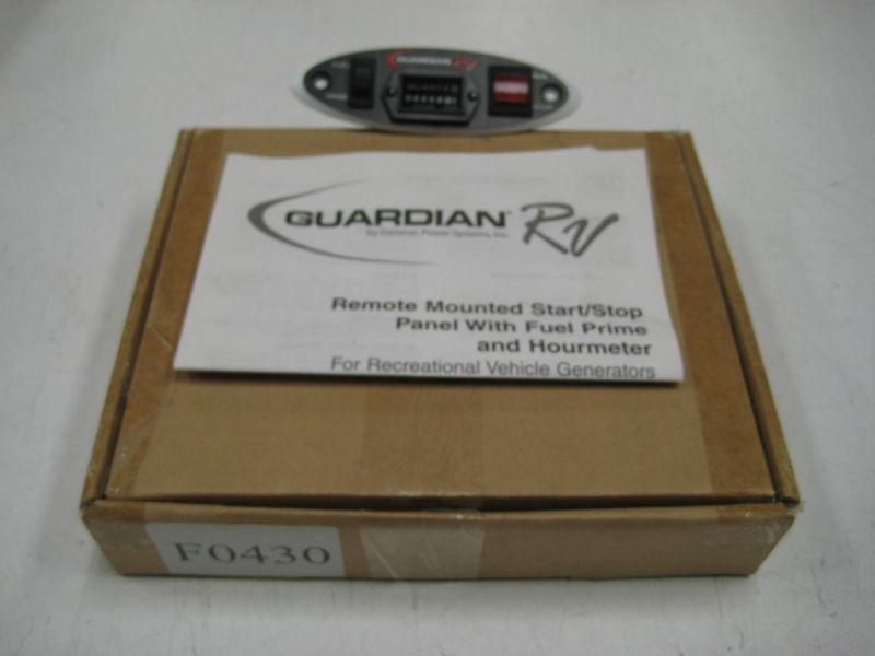Guardian rv generac remote start stop panel with fuel prime & hourmeter