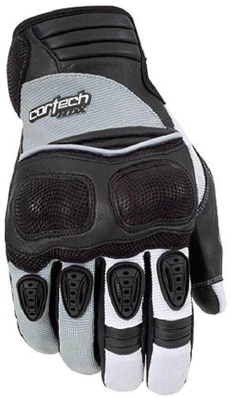 Mens silver cortech hdx motorcycle riding glove xs