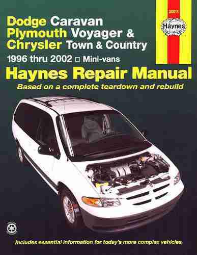 Dodge caravan & grand vans repair shop manual 1996 1997 1998 1999 2000 2001 2002