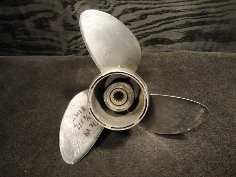 Used omc/johnson/evinrude 13 3/8 x 17p v4 stainless steel propeller boat prop