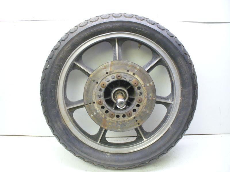 Kawasaki 18 x 2.15 rear mag wheel, axle, rotor & tire