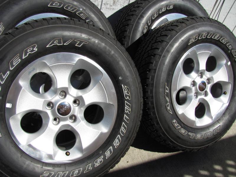 4 new 2013 18" oem jeep wrangler jk sahara wheels tires unlimited grand cherokee