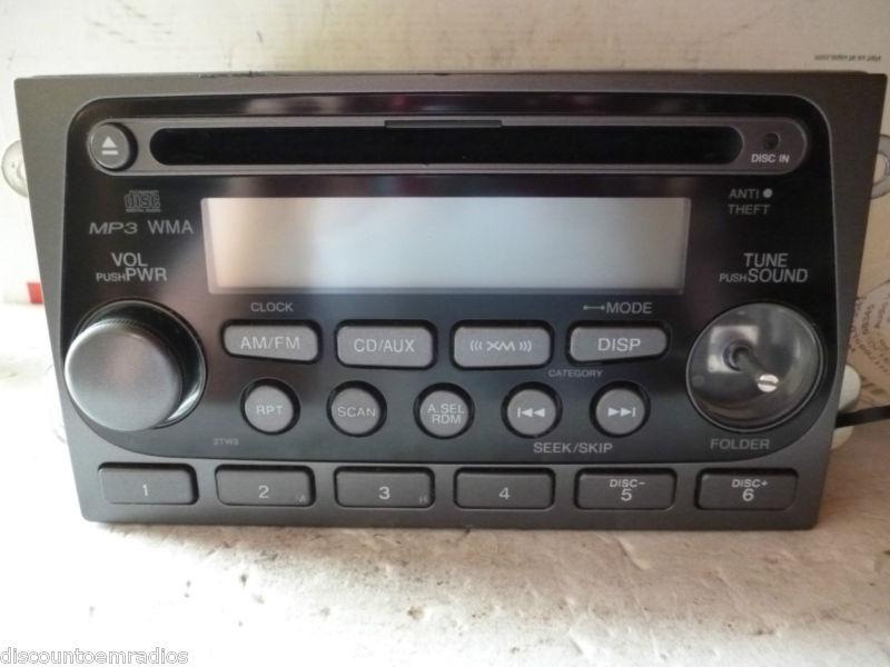 02-06 honda element radio cd mp3 wma xm & theft code 39101-scv-a110 2tw3 *