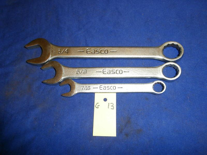  g13 vintage easco tools usa  6311?? 4 pcs. 12pt. comb. wrenches