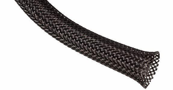 3/4" expandable braided nylon sleeving black 100 ft roll - 3/4 inch car wiring