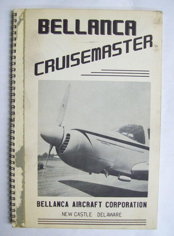 Original bellanca cruisemaster owner's manual