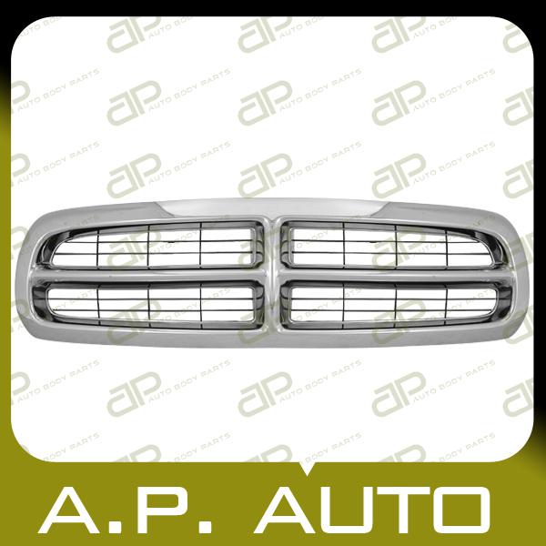 New chrome grille grill assembly replacement 97-04 dakota 98-03 durango black