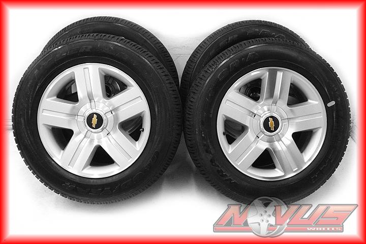 New 20" chevy silverado ltz tahoe gmc sierra machined oem wheels goodyear tires