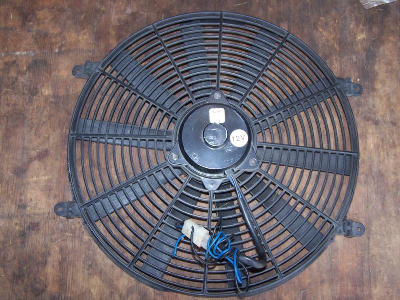 Used nice 16 inch electric radiator cooling fan 12v streetrod imca ump wissota