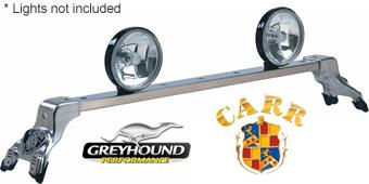 Carr deluxe gutter mount off road light bar xm3 polished bright stainless steel