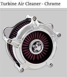 Roland sands turbine air cleaner xl w/cv carb/delphi efi, 0206-2039ch, 1010-0850