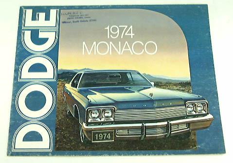 1974 74 dodge monaco brochure brougham custom hardtop