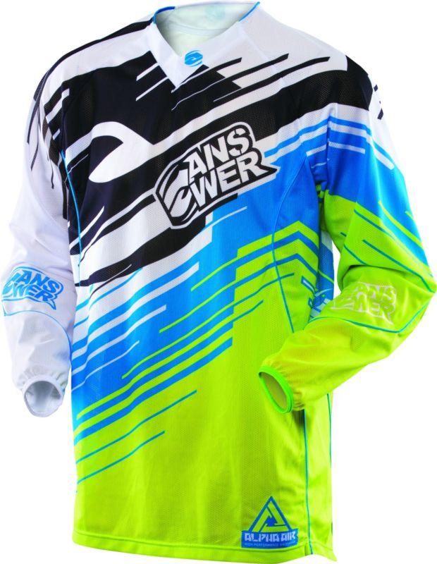 Answer a13 alpha air motocross jersey blue green size large