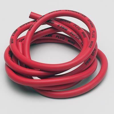 Msd 34039 spark plug wire spiral core 8.5mm red 6 ft. length ea