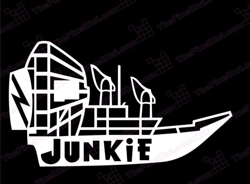 Airboat junkie vinyl car truck window sticker decal air boat