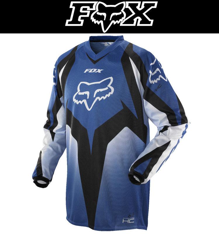 Fox racing hc race blue black dirt bike jersey motocross mx atv 2014