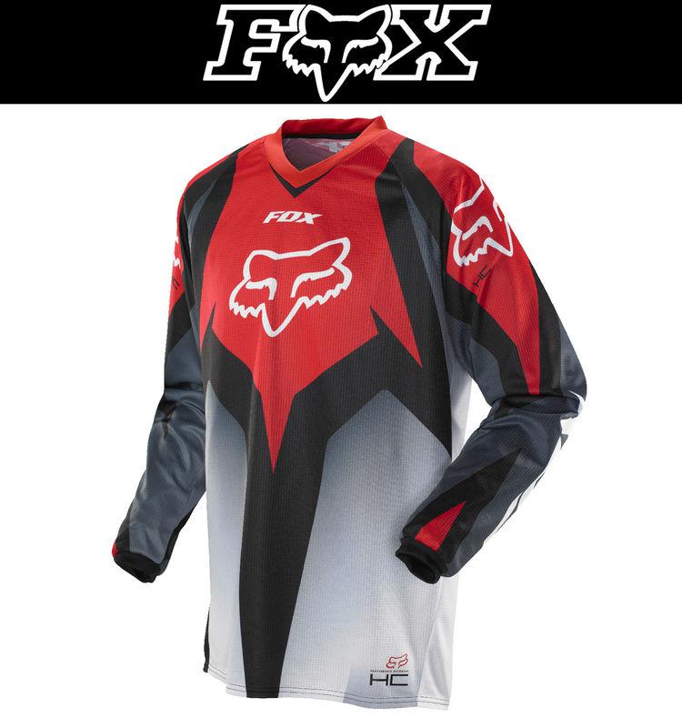 Fox racing hc race red black dirt bike jersey motocross mx atv 2014