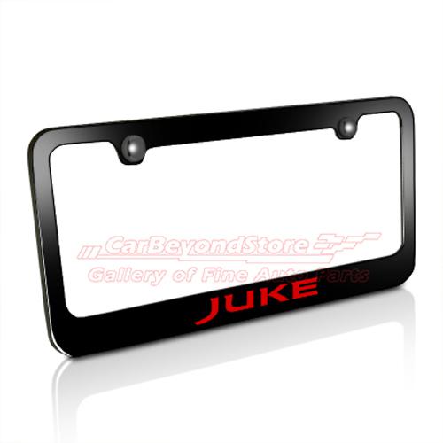 Nissan red juke black metal license plate frame + free gift, official licensed
