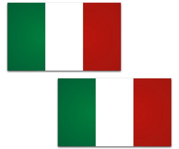 Italy flag decal set 4"x2.4" italian italia vinyl car window bumper sticker u5ab