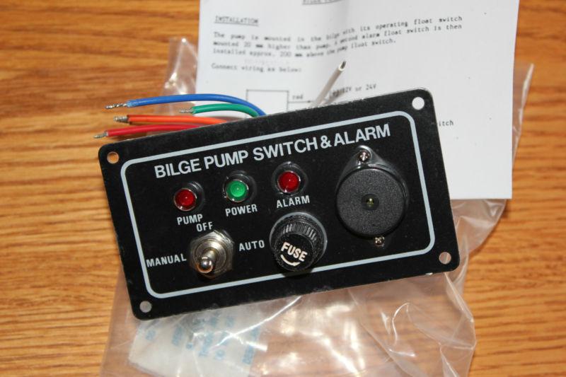 Water alarm panel w/ pump switch & alarm