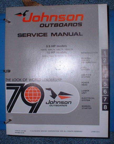 *1979 johnson 9.9-15hp models service manual (super nice)